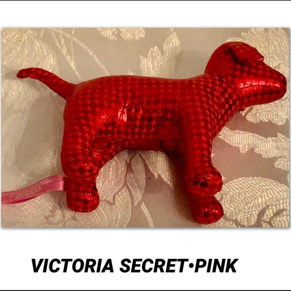 VICTORIA SECRET PINK RED SEQUINS DOG - Picture 3 of 4